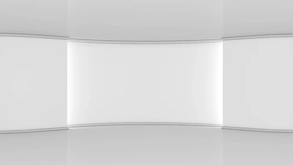 ホワイト スタジオ 白い壁に光 白地だ ホワイトバックドロップ 3Dレンダリング ロイヤリティフリーのストック写真