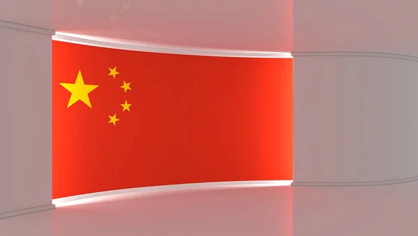 Studio Studio Čínské Vlajky Čína Vlajky Pozadí Zpravodajství Perfektní Pozadí — Stock fotografie