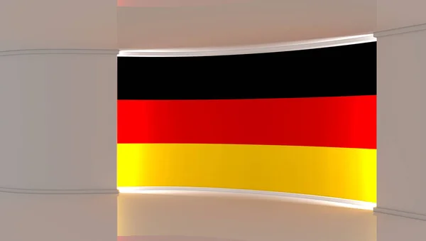 Tyskland Flagga Bakgrund Studio Tyskland Flagga Studio Nyhetsstudio Den Perfekta — Stockfoto
