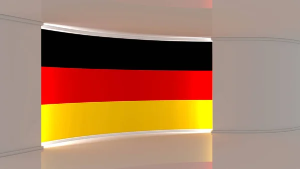 Fondo Bandera Alemania Estudio Estudio Bandera Alemania Estudio Noticias Telón —  Fotos de Stock