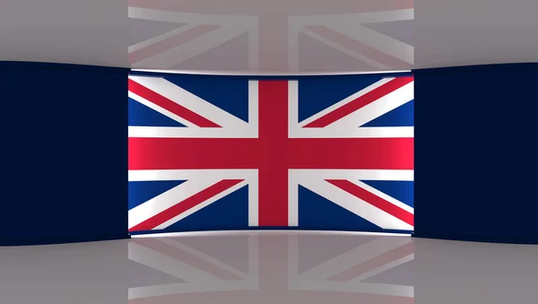 Στούντιο Τηλεόρασης Ηνωμένο Βασίλειο Βρετανικό Στούντιο Σημαίας Βρετανική Σημαία Στούντιο — Φωτογραφία Αρχείου