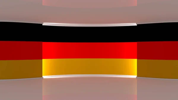 Fondo Bandera Alemania Estudio Estudio Bandera Alemania Estudio Noticias Telón — Foto de Stock
