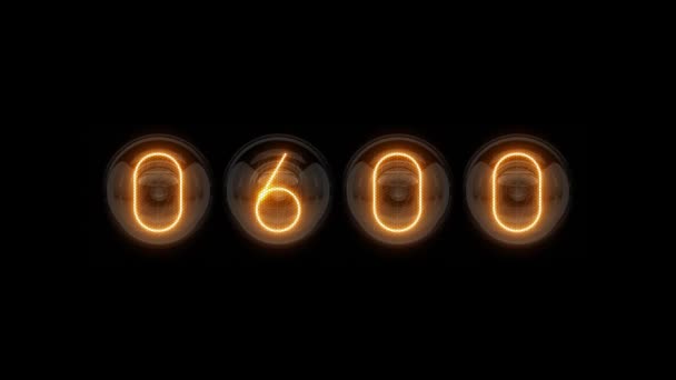 2024 Opener 2024 Count 2024 Counter Nixie Tube Indicator Countdown — Stock Video