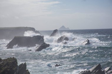 Fırtına Dunquin ve Dingle Yarımadası İrlanda