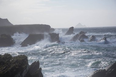Fırtına Dunquin ve Dingle Yarımadası İrlanda