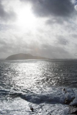 Fırtına. Kuzey Atlantik Okyanusu. Kerry İrlanda