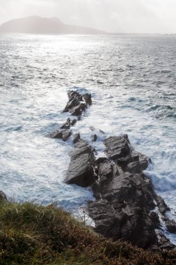 Fırtına. Kuzey Atlantik Okyanusu. Kerry İrlanda