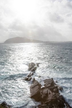 Fırtına. Kuzey Atlantik Okyanusu. Kerry İrlanda