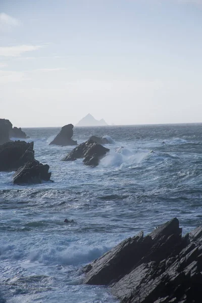 Storm Dunquin Dingle Peninsula Ierland — Stockfoto