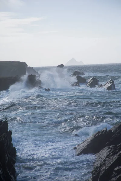 Tempête Dunquin Péninsule Dingle Irlande — Photo