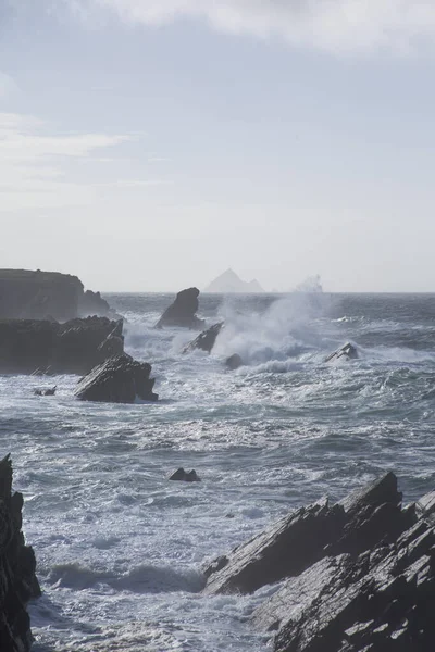 Storm Dunquin Dingle Peninsula Ireland — стокове фото