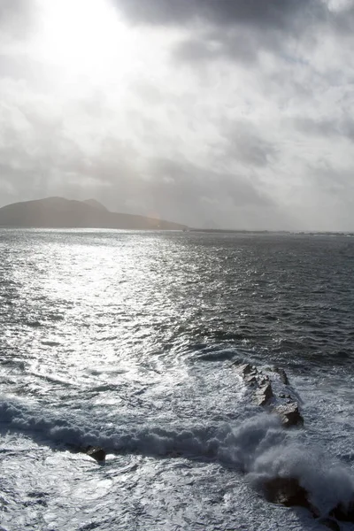 Tempesta Oceano Atlantico Settentrionale Kerry Irlanda — Foto Stock