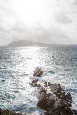 Fırtına. Kuzey Atlantik Okyanusu. Kerry İrlanda