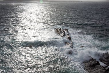 Fırtına. Kuzey Atlantik Okyanusu. Kerry İrlanda