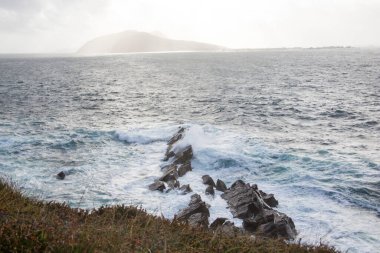 Fırtına. Kuzey Atlantik Okyanusu. Kerry İrlanda