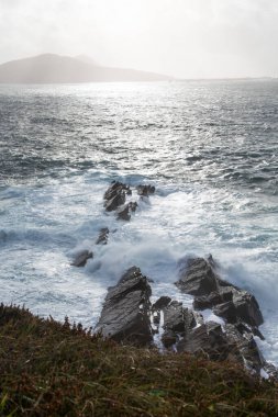 Fırtına. Kuzey Atlantik Okyanusu. Kerry İrlanda