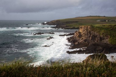 Fırtına. Kuzey Atlantik Okyanusu. Kerry İrlanda