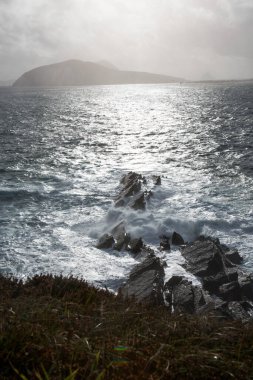 Fırtına. Kuzey Atlantik Okyanusu. Kerry İrlanda