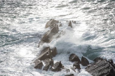 Fırtına. Kuzey Atlantik Okyanusu. Kerry İrlanda