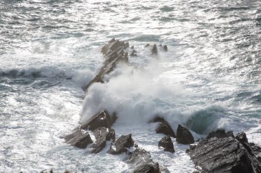 Fırtına. Kuzey Atlantik Okyanusu. Kerry İrlanda