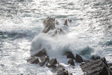 Fırtına. Kuzey Atlantik Okyanusu. Kerry İrlanda