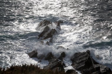 Fırtına. Kuzey Atlantik Okyanusu. Kerry İrlanda