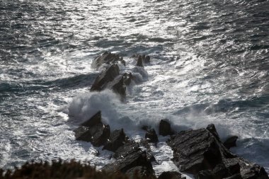 Fırtına. Kuzey Atlantik Okyanusu. Kerry İrlanda