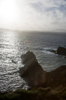 Fırtına. Kuzey Atlantik Okyanusu. Kerry İrlanda