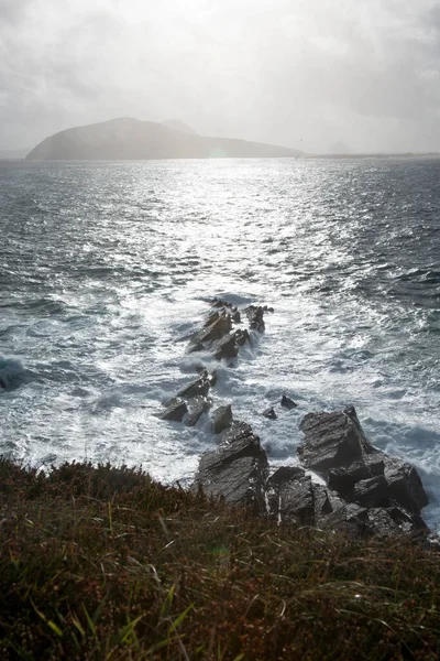 Tempesta Oceano Atlantico Settentrionale Kerry Irlanda — Foto Stock