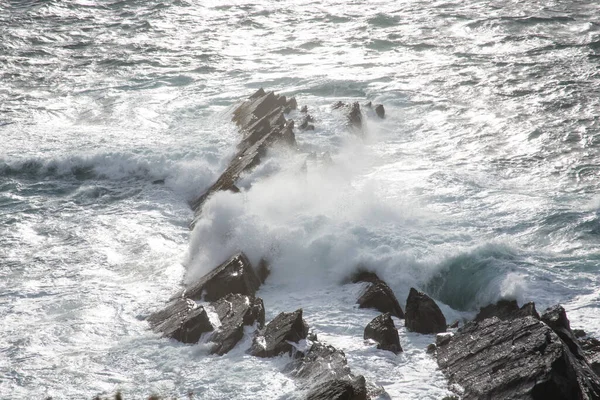 Tempestade Oceano Atlântico Norte Kerry Irlanda — Fotografia de Stock