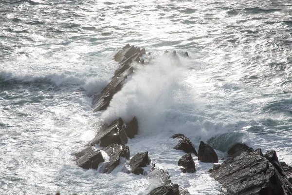 Burza Północny Ocean Atlantycki Kerry Irlandia — Zdjęcie stockowe