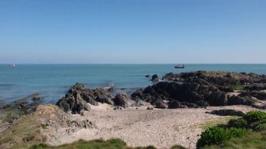 Skerries Mills İrlanda İrlanda Deniz Kıyısı 'nda Martıların Sakinleştiği bir hava müzesi açtı. İrlanda Denizi.