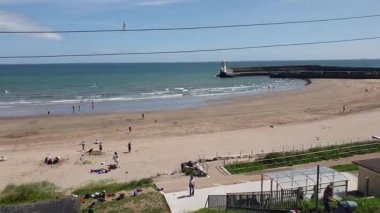 Skerries Mills İrlanda İrlanda Deniz Kıyısı 'nda Martıların Sakinleştiği bir hava müzesi açtı. İrlanda Denizi.