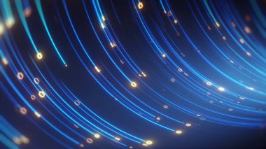 Büyük Data konsepti. Soyut koyu mavi turuncu hızlı ikili bilgisayar verilerini taşıyor. Yüksek hız hareketi, yapay zeka, teknoloji, makine öğrenimi, büyük veri, virtüöz, fütürist, veri akışı 