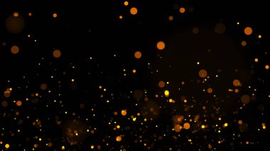 Soyut arkaplan parlayan altın parçacıkları. Bokeh Parçacık Arkaplanlı Parıldayan Parçacıklar. Titrek Parçacıklar. Yeni yıl ve Noel arkaplanı. 