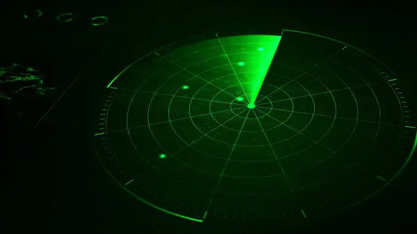 Dijital mavi gerçekçi radar. Hedefler aranıyor. Hava araması. Askeri arama sistemi. Navigasyon arayüzü duvar kağıdı. Donanma sonarı.