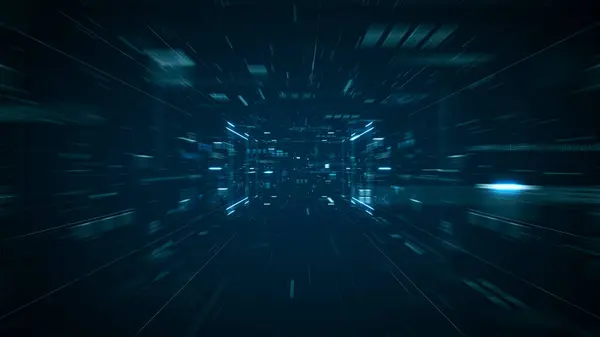 Soyut teknoloji büyük veri konsepti. Soyut veri merkezi için hareket grafiği, veri akışı. Büyük veri transferi ve engelleme zinciri, sunucu, yüksek hızlı internet depolanması. 3B Hazırlama.
