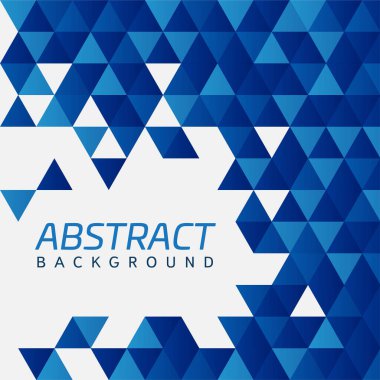 Mavi geometrik şekillerle kesişen soyut vektör arkaplanı. üçgenler. 