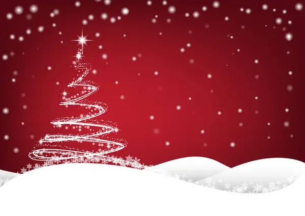 Noel ağacıyla Noel arkaplanı, vektör illüstrasyonu.