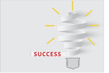 Light blub paper. Concept of creative business success. clipart