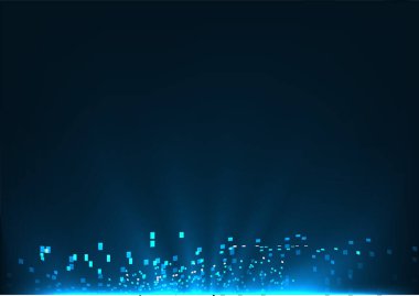 Fütürist teknoloji şekli. Bilgisayar oluşturulmuş soyut arkaplan.