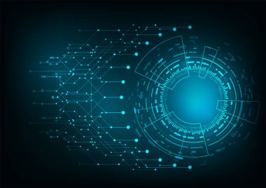 Soyut fütüristik teknoloji devre kavramı. vektör illüstrasyon arka planı.