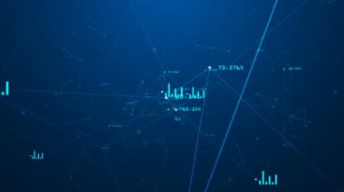 Küresel ağ ve veri bağlantılarının büyümesi. Küresel bağlantıyı çevreleyen bilimsel teknoloji veri ağı.