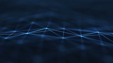 Plexus soyut ağ adları teknoloji dijital arkaplan. Geometrik şekil ve üçgen parçacıkları fütüristik moleküler yapı çizgileri.