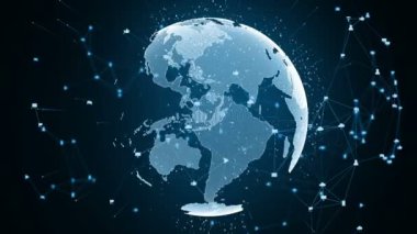 Küresel ağ kavramı. IoT (Nesnelerin İnterneti). ICT (Bilgi İletişim Ağı). Ağ bağlantısı olan fiziksel aygıtlar ağı