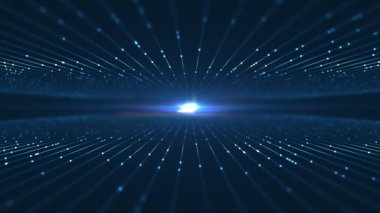 Noktaları ve çizgileri birleştiren soyut bir bağlantı. İnternet ağı ve teknoloji grafik tasarımı dijital teknoloji kavramı. Bağlantı bilimi arka planı. 