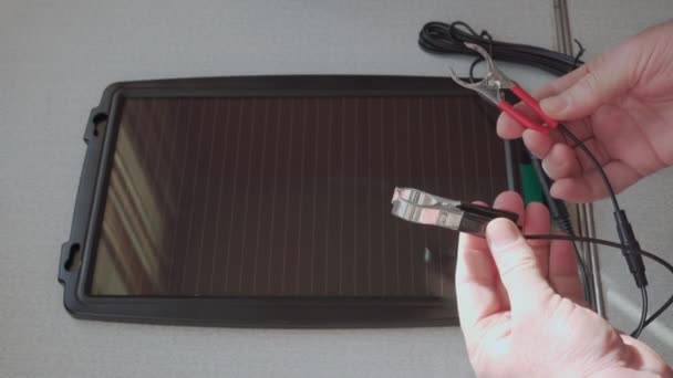 Small Solar Panel Recharging Car Battery — 비디오