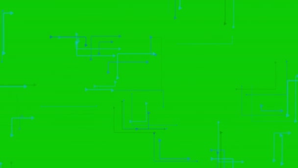 抽象数字连接 不断变化和发光的绿色背景 数字动画背景模型 — 图库视频影像