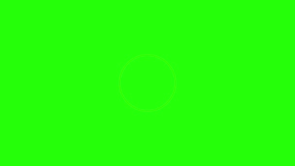 Animazione Pulsante Cerchio Rosso Sfondo Verde Movimento Loop — Video Stock
