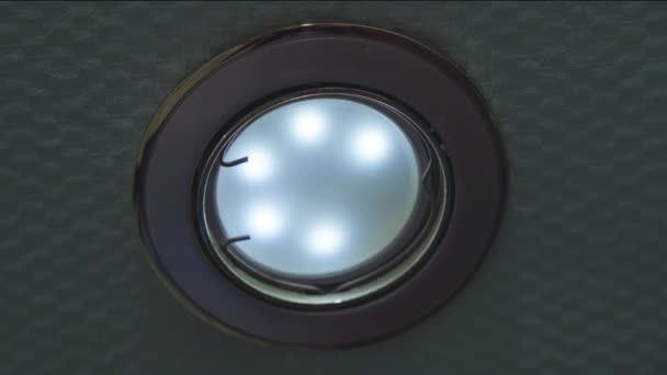 Migająca Lampa Led Przyciemnionym Światłem Oświetlenie Sufitowe — Wideo stockowe